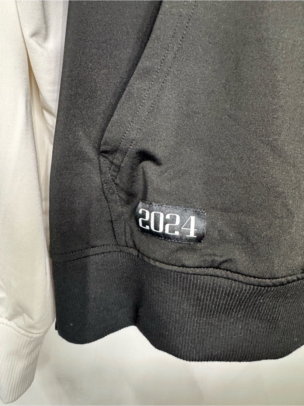 NCAA Black Hoodie with White Sleeves and Orange Accents - Picture 2 of 4